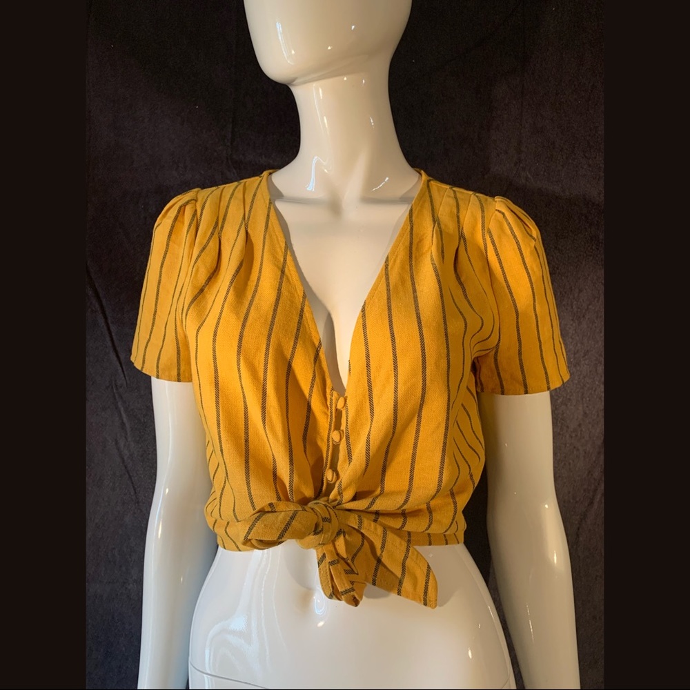 Mustard Yellow Crop Top